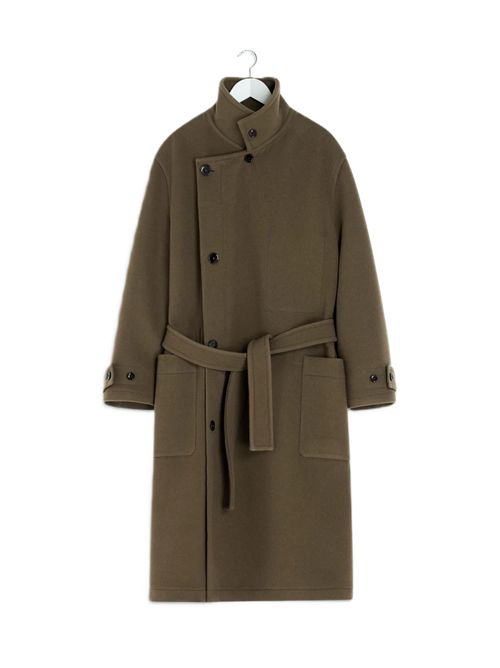 WRAP COAT IN Double Wool Lemaire | CO1037 LF1116GR610 THYME